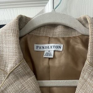 Pendleton Tan and Beige Woman’s Tweed Suit